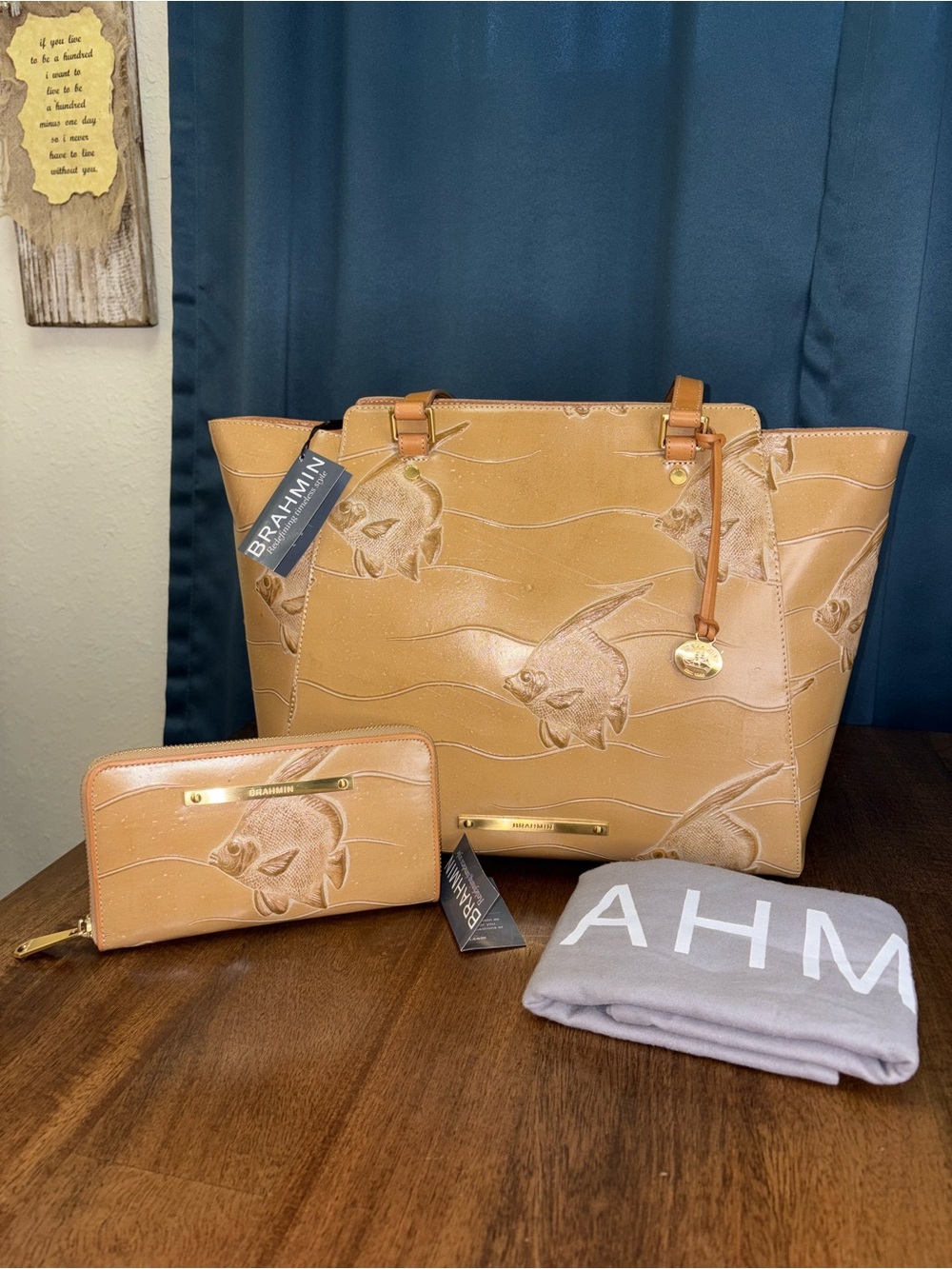 Brahmin NWT Tori & Suri - Natural Angel Fish - 1st Release - RARE COLLECTORS